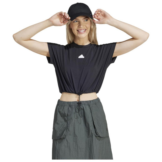 Adidas Γυναικεία κοντομάνικη μπλούζα W City Escape Crop Tee With Bungee Cord